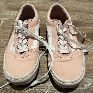 Light pink old skool vans size 8